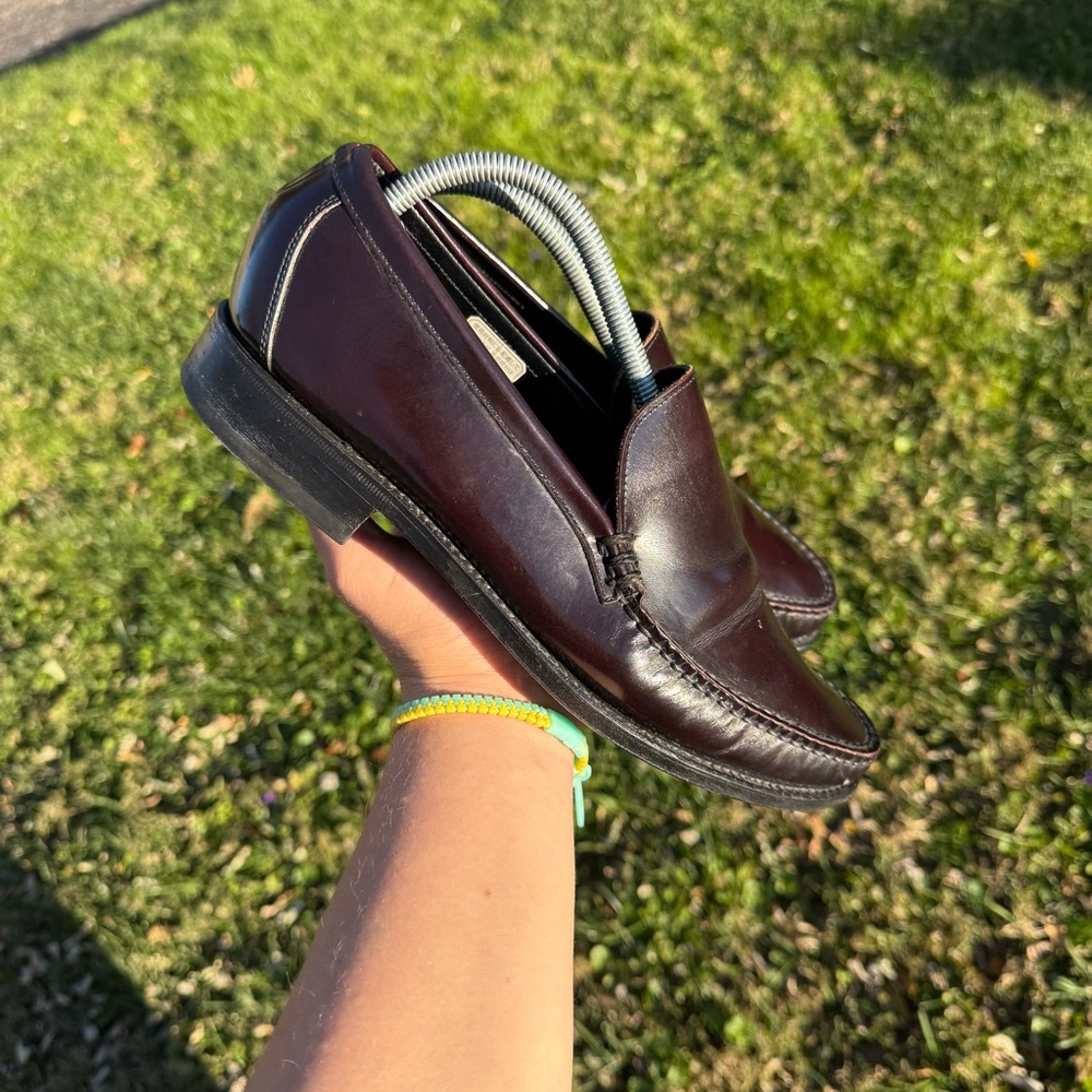 Men’s Johnston & Murphy Aristocraft Burgandy Made In Japan Loafers B21 Size 8.5